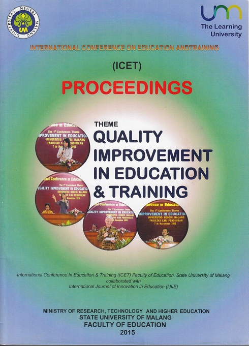 PROSIDING ICET 2015 : THE DEVELOPMENT OF TUTORIAL METHODE BASED ON WEB FACILITATED IN THE LECTURING OF DANCE ART STUDY OF PRIMARY SCHOOL LEVEL