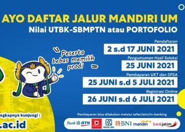 AYO DAFTAR JALUR MANDIRI UM TAHUN AKADEMIK 2021/2022