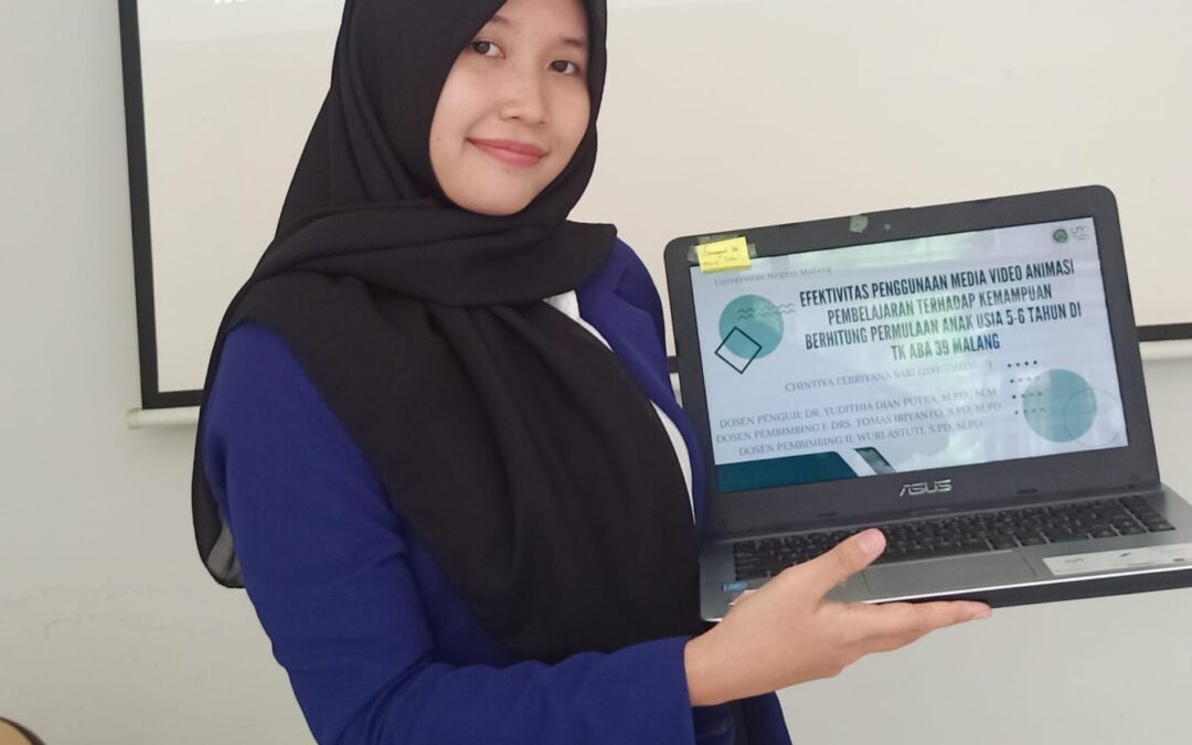 MAHASISWA CHINTIYA FEBRIYANA SARI KAJI EFEKTIVITAS MEDIA VIDEO ANIMASI DALAM MENINGKATKAN KEMAMPUAN BERHITUNG ANAK USIA DINI