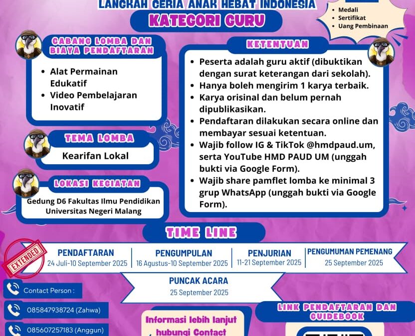 FESTIVAL KE-V PAUD “ANAYA 2025” KATEGORI GURU